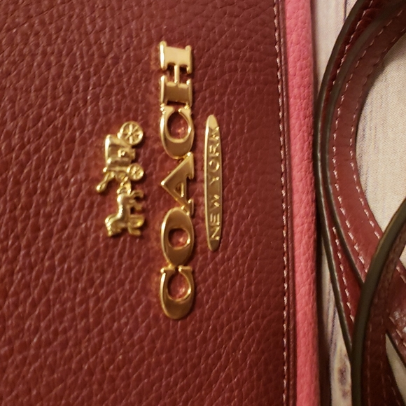 Coach Pink and Brown Satchel - Picture 2 of 12